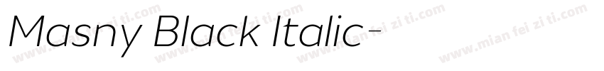 Masny Black Italic字体转换